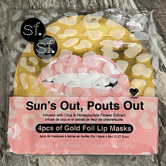4 pack Gold Foil Lip Masks - Picture 5 of 6